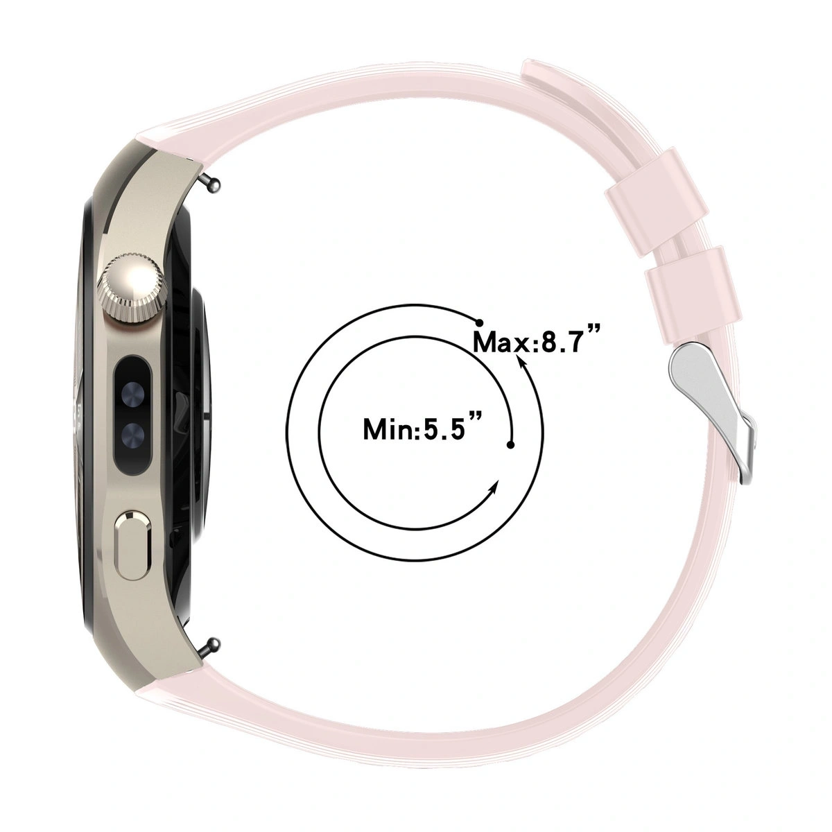 Kryt Bizon Strap Watch Silicone T Huawei Watch 5 46mm pink
