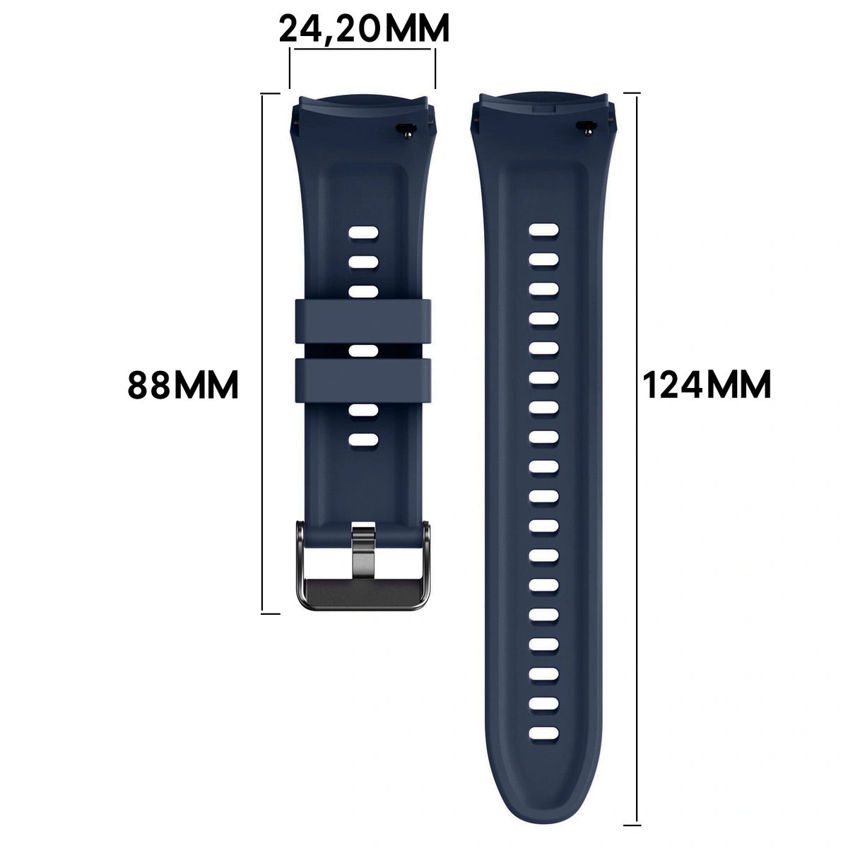 Kryt Bizon Strap Watch Silicone T Huawei Watch 5 46mm navy blue