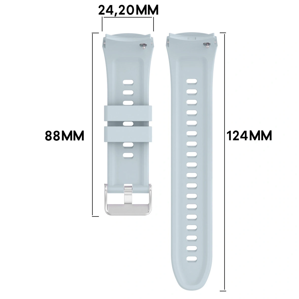 Kryt Bizon Strap Watch Silicone T Huawei Watch 5 46mm light blue