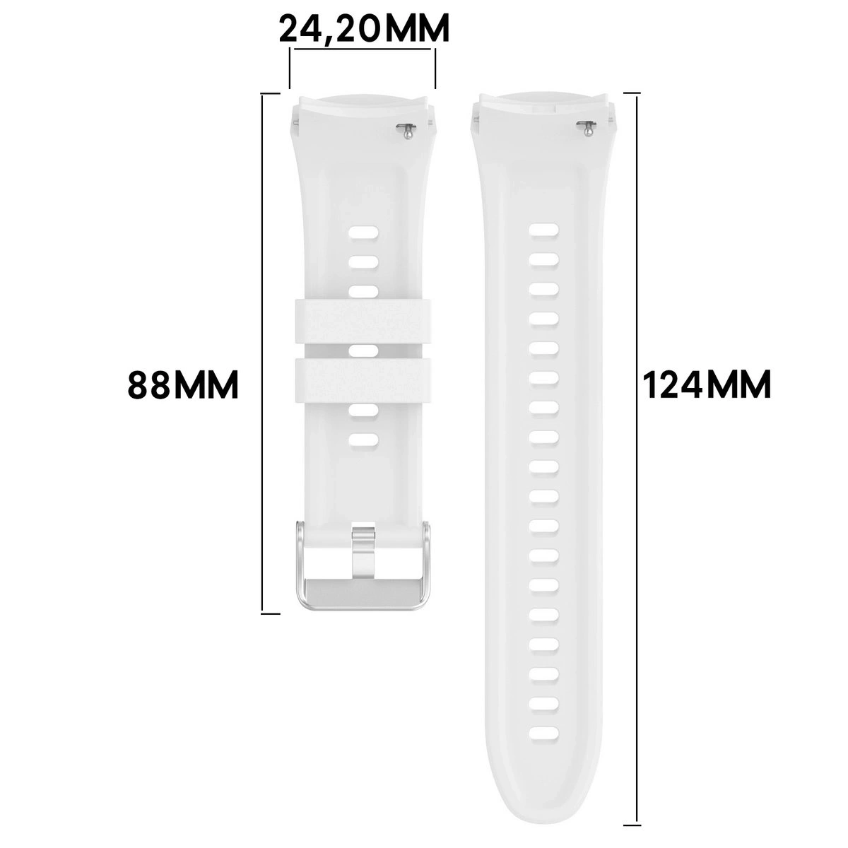 Kryt Bizon Strap Watch Silicone T Huawei Watch 5 46mm white