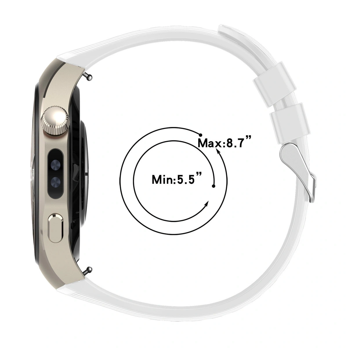 Kryt Bizon Strap Watch Silicone T Huawei Watch 5 46mm white