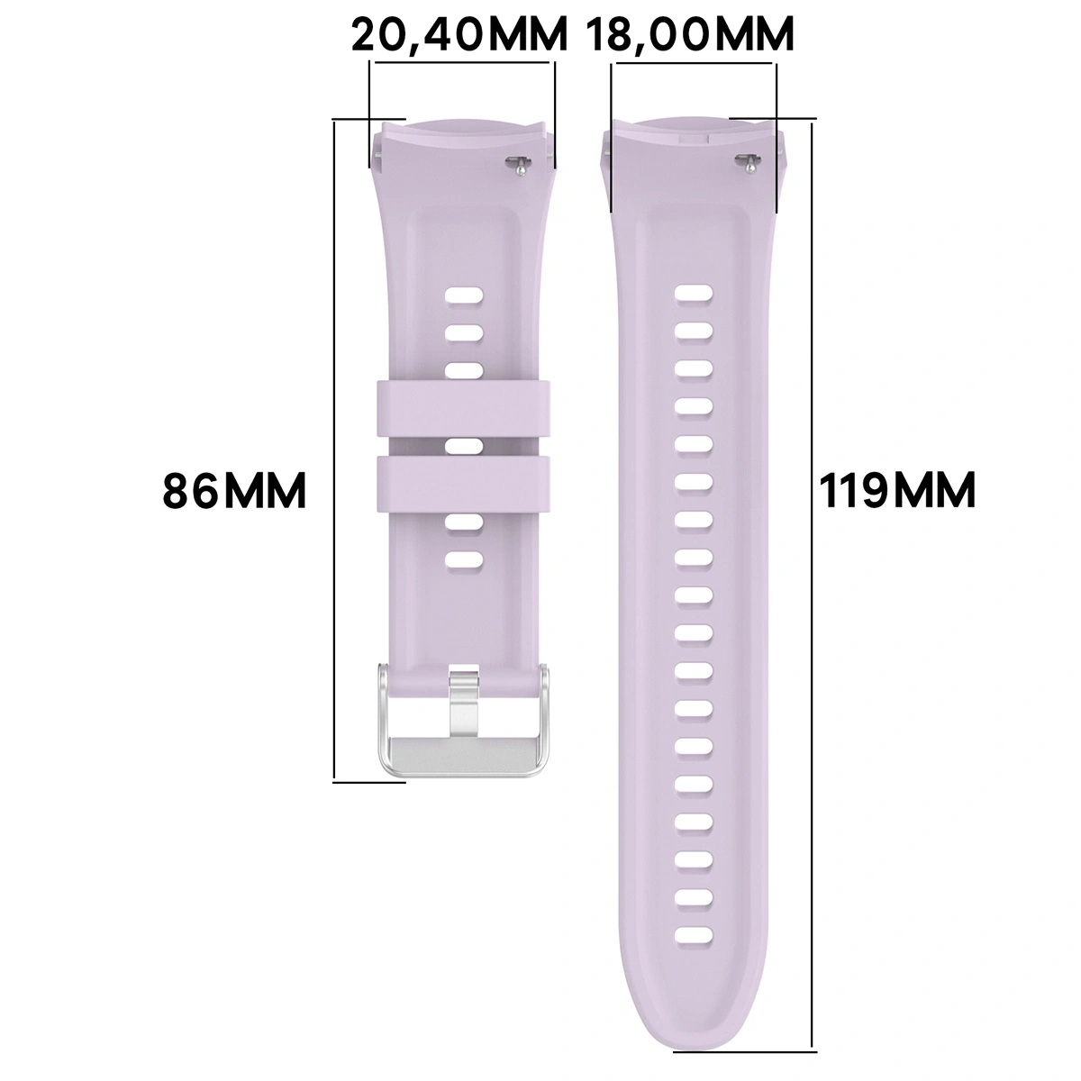 Kryt Bizon Strap Watch Silicone T Huawei Watch 5 42mm purple