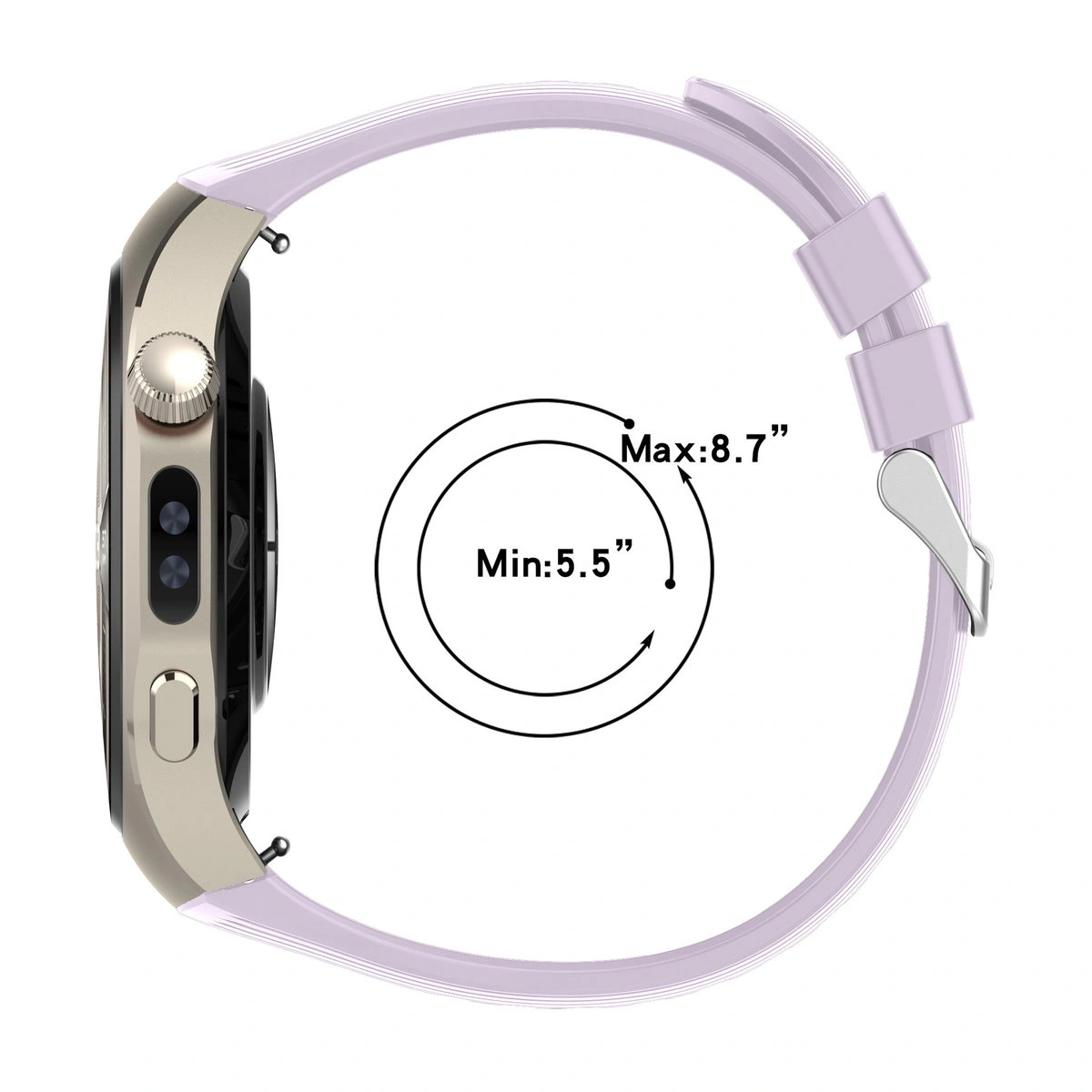 Kryt Bizon Strap Watch Silicone T Huawei Watch 5 42mm purple