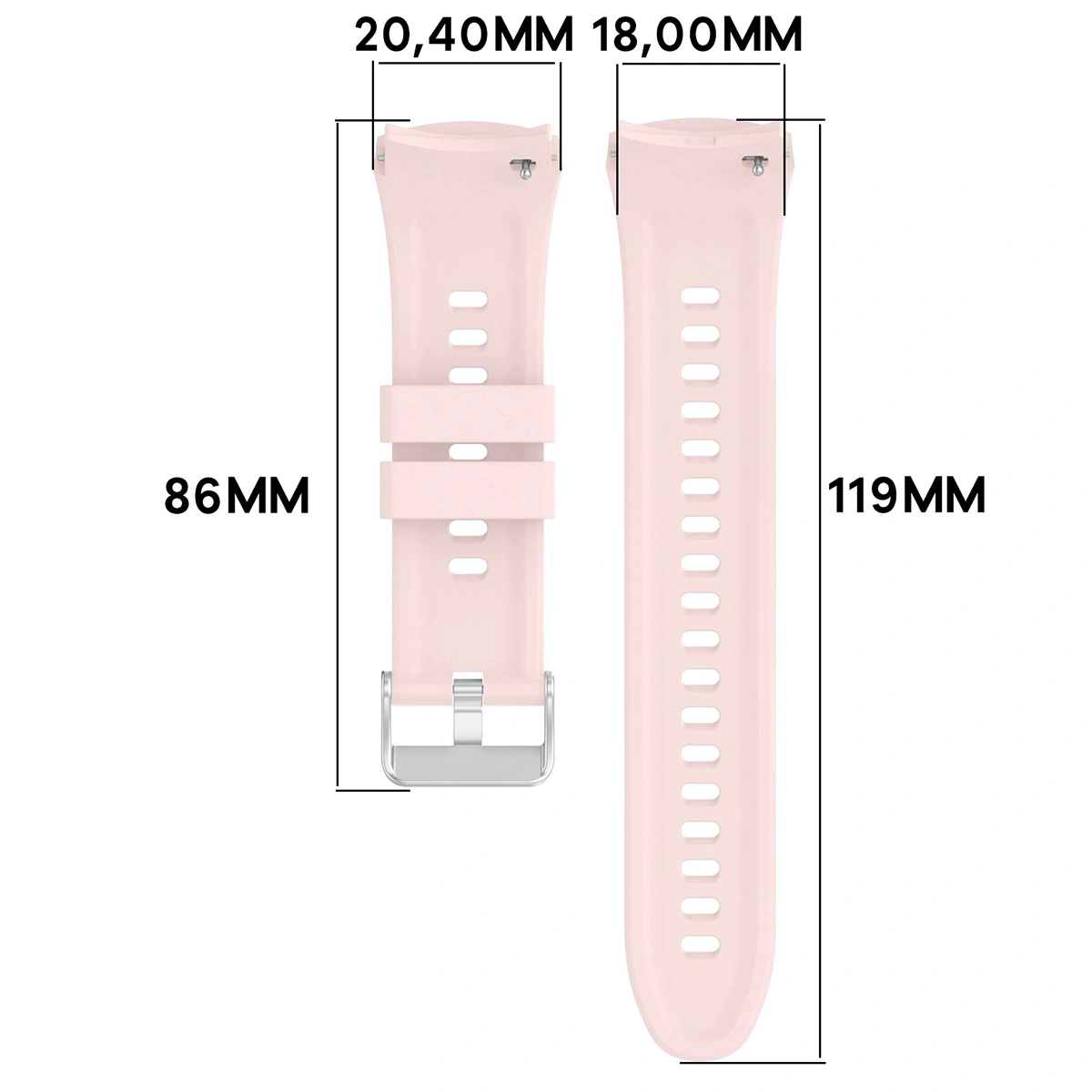 Kryt Bizon Strap Watch Silicone T Huawei Watch 5 42mm pink
