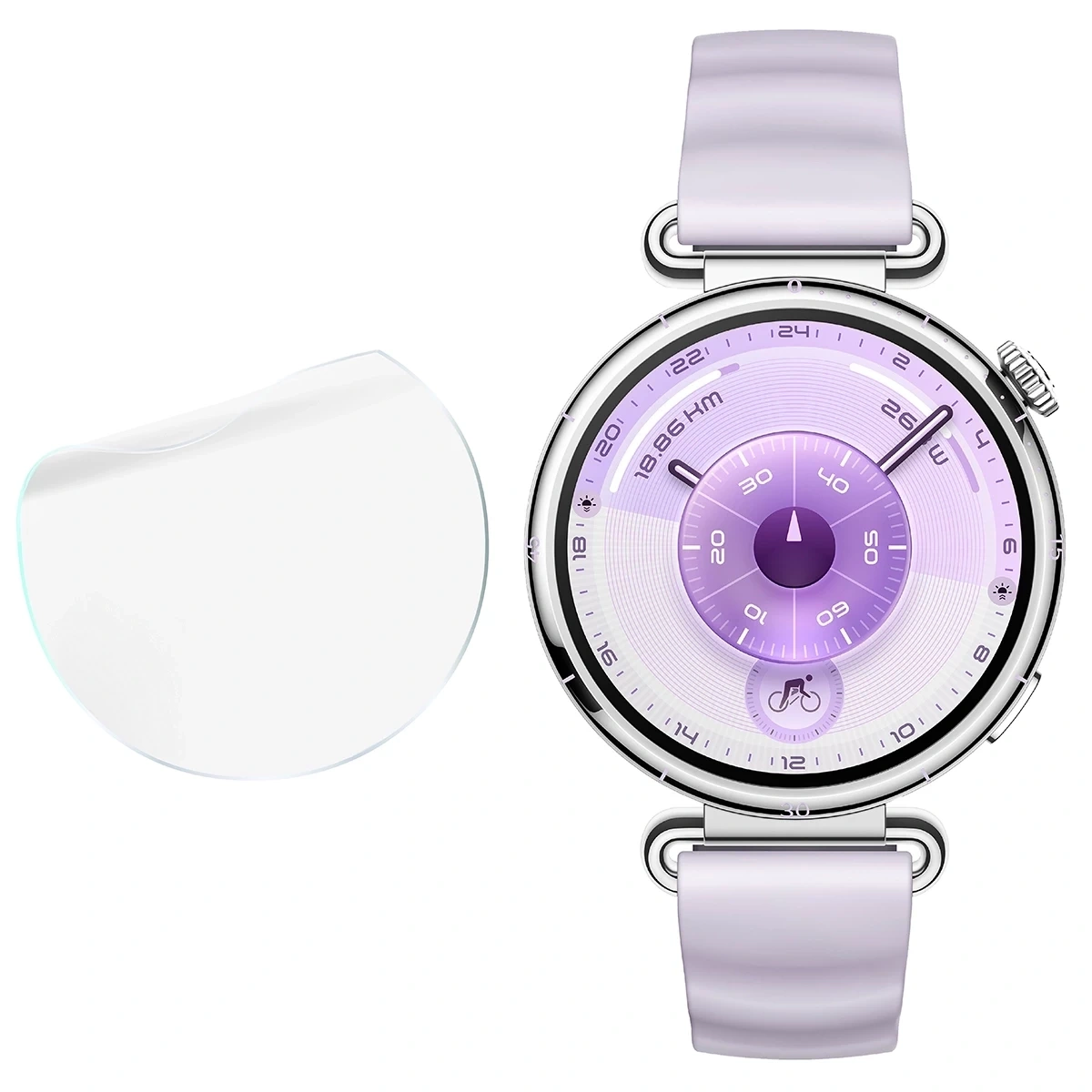 Ochranné sklo Bizon Glass Watch Hydrogel Duo Huawei Watch GT6 41mm [2 PACK]