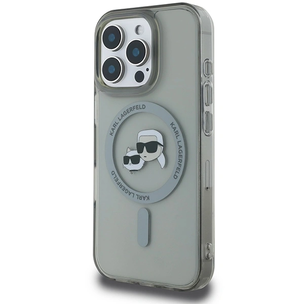 Kryt Karl Lagerfeld Apple iPhone 16 Pro hardcase IML Metal Karl&Choupette Head MagSafe black