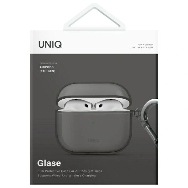 Kryt UNIQ Glase Apple AirPods 4 glossy smoke