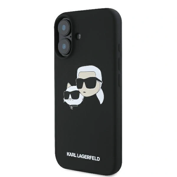 Kryt Karl Lagerfeld Apple iPhone 16 hardcase Silicone Double Heads Print MagSafe black