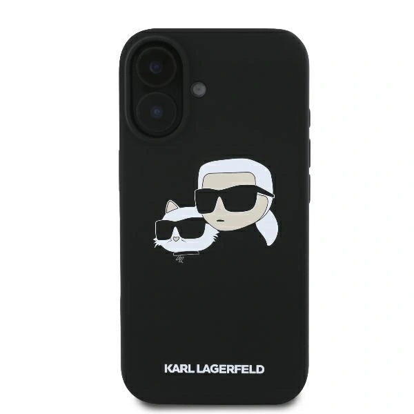 Kryt Karl Lagerfeld Apple iPhone 16 hardcase Silicone Double Heads Print MagSafe black