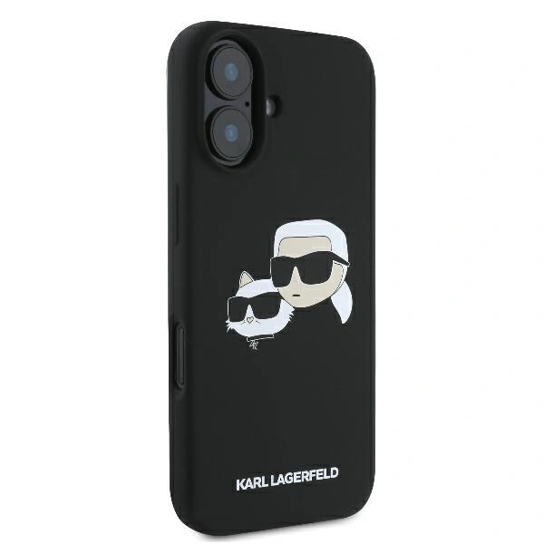 Kryt Karl Lagerfeld Apple iPhone 16 hardcase Silicone Double Heads Print MagSafe black