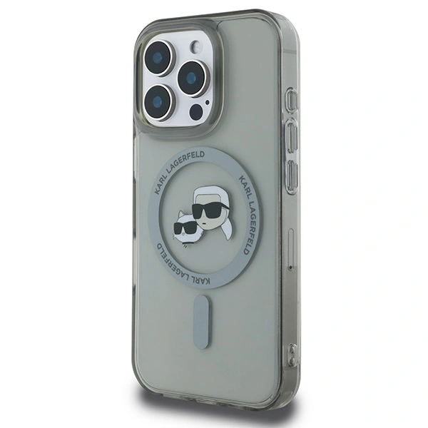 Kryt Karl Lagerfeld Apple iPhone 16 Pro Max hardcase IML Metal Karl&Choupette Head MagSafe black
