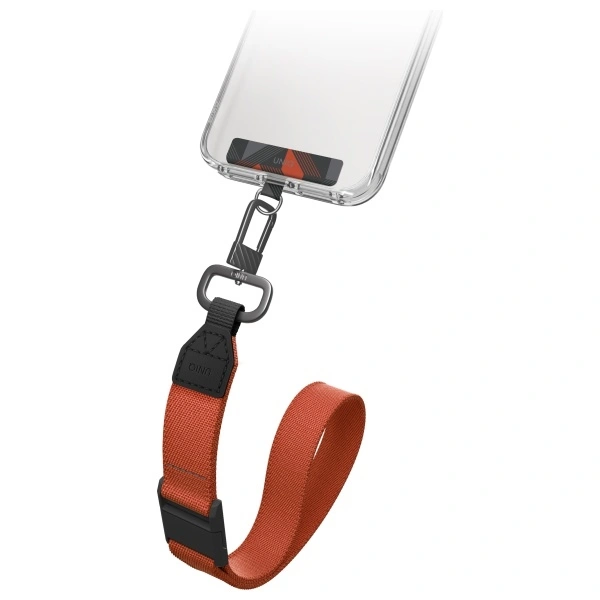 Šňůrka UNIQ Universal 2in1 phone lanyard Vista black-amber
