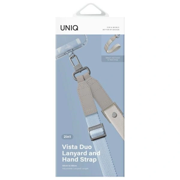 Šňůrka UNIQ Universal 2in1 phone lanyard Vista blue-beige