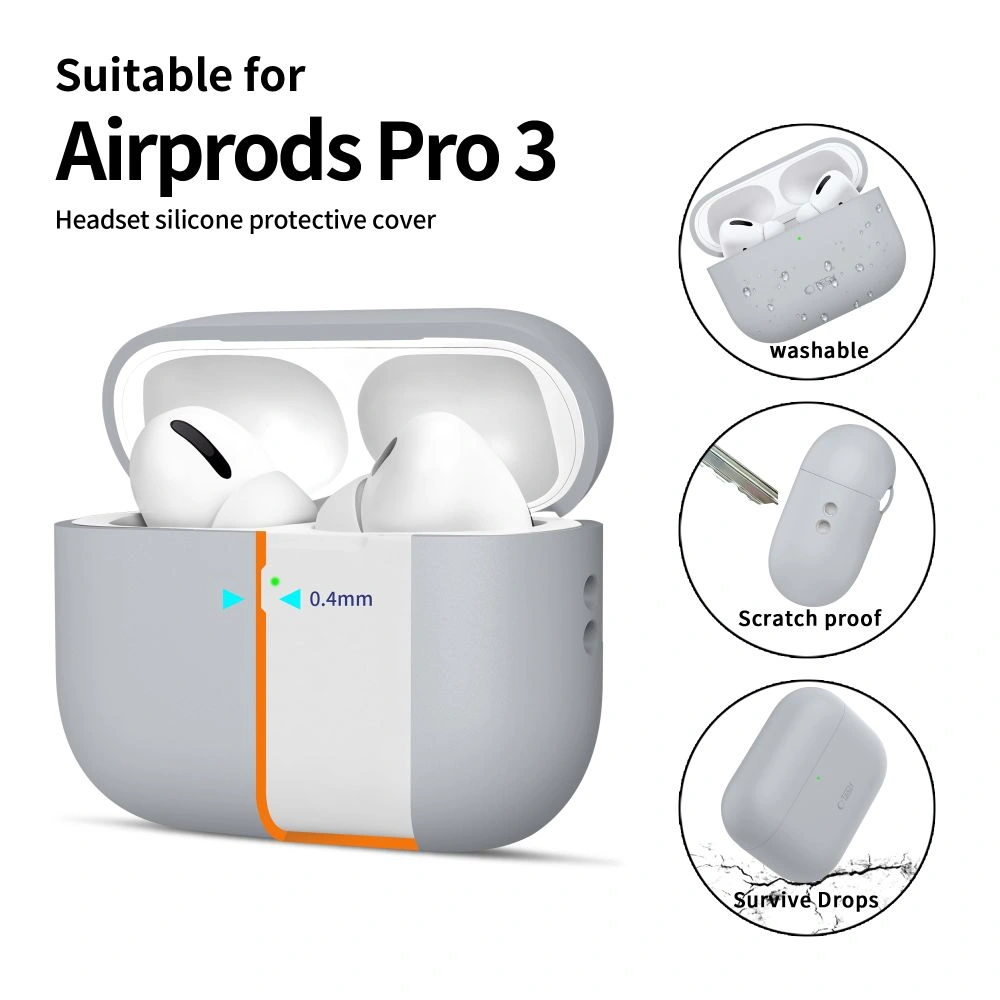 Kryt Tech-Protect Silicone Apple AirPods Pro 3 Crayon Grey