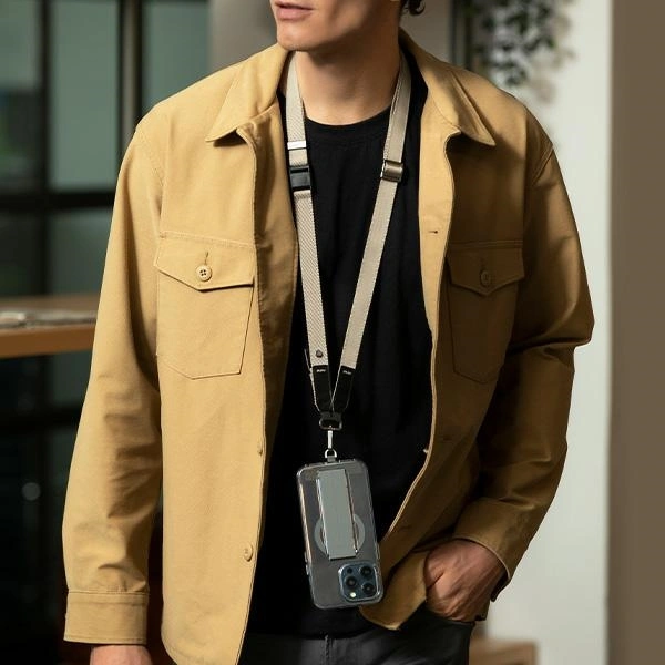 Šňůrka UNIQ Universal 2in1 phone lanyard Vista pastel red