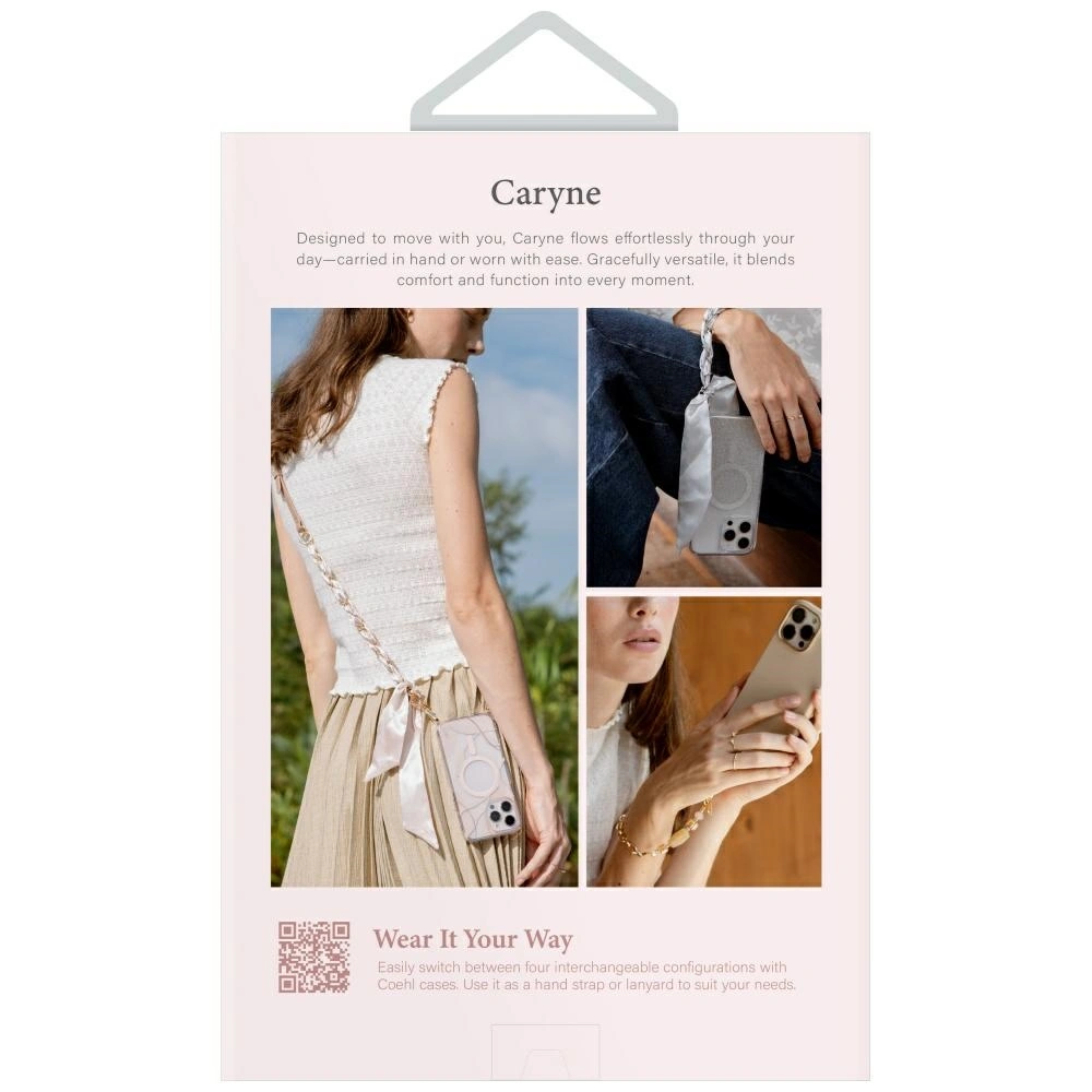 Šňůrka UNIQ Universal 2in1 phone lanyard Coehl Caryne creamy