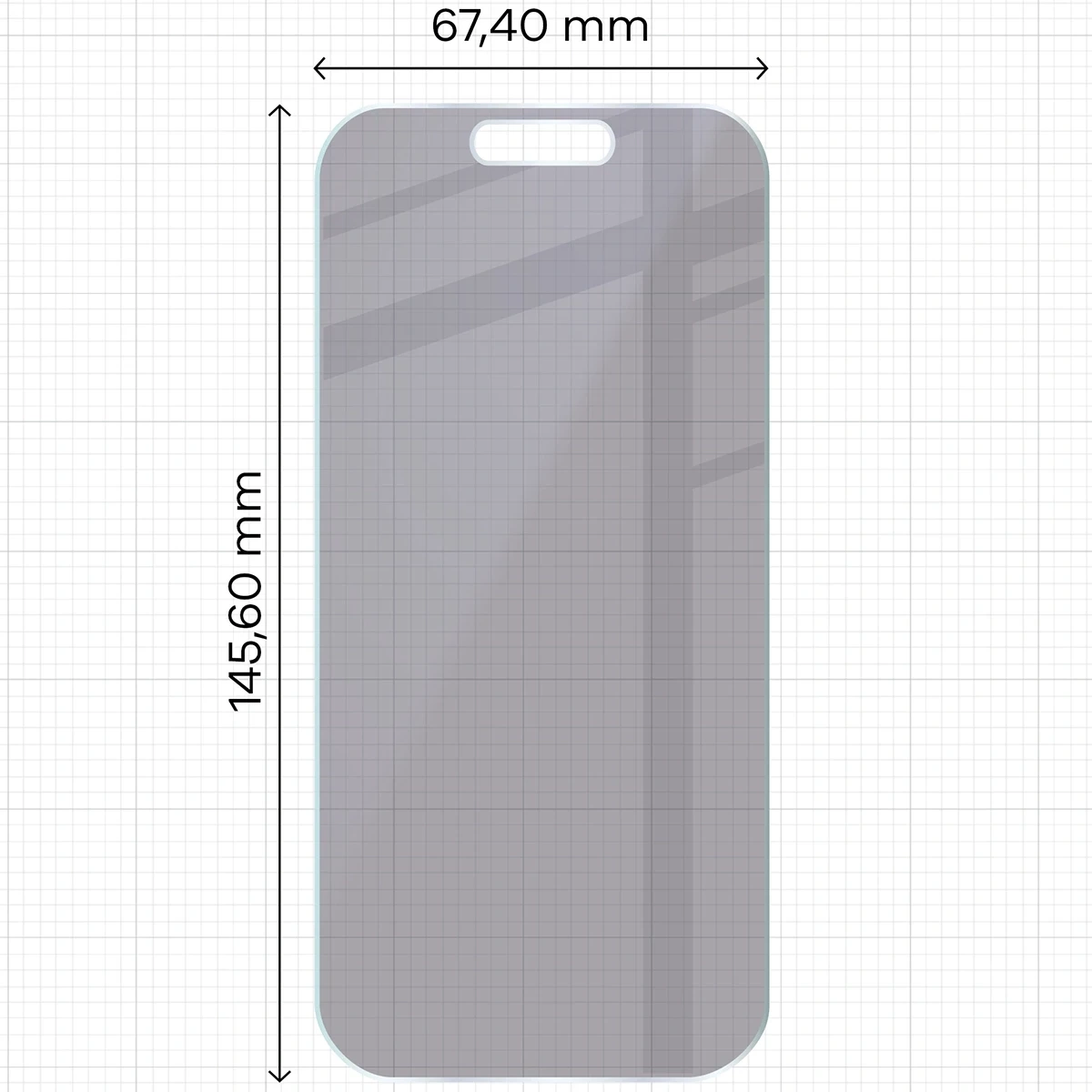 Ochranné sklo Bizon Glass Mule Shadow Apple iPhone 17 Pro matte