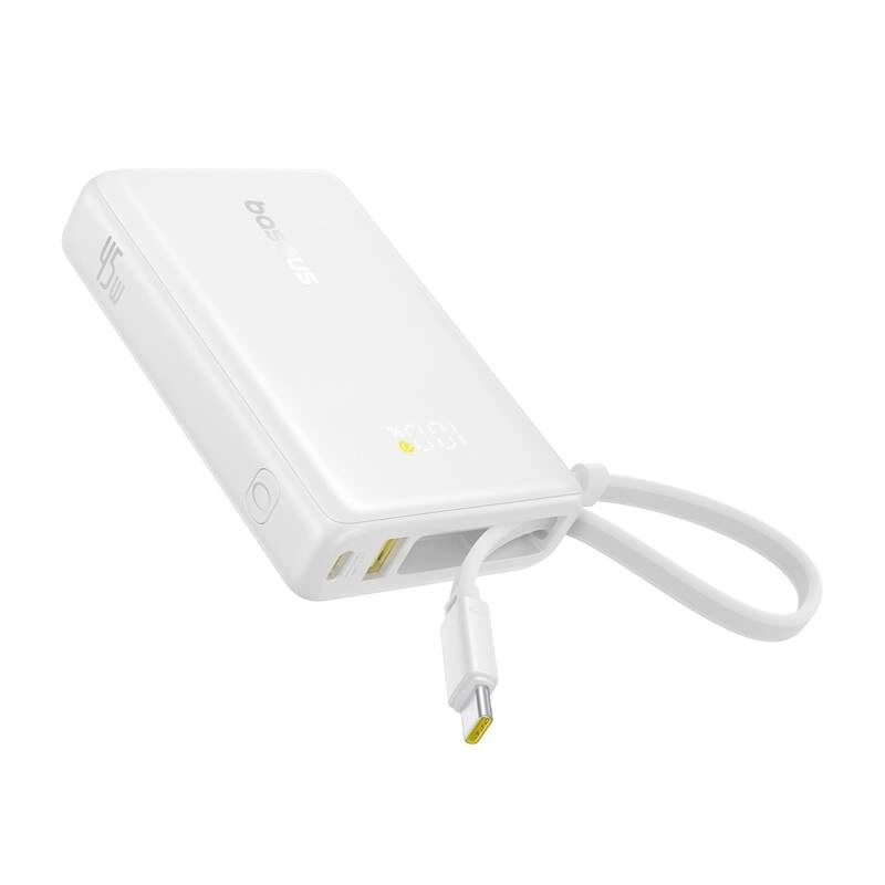 Baseus PicoGo Digital Display Power Bank 10000mAh 45W (white)