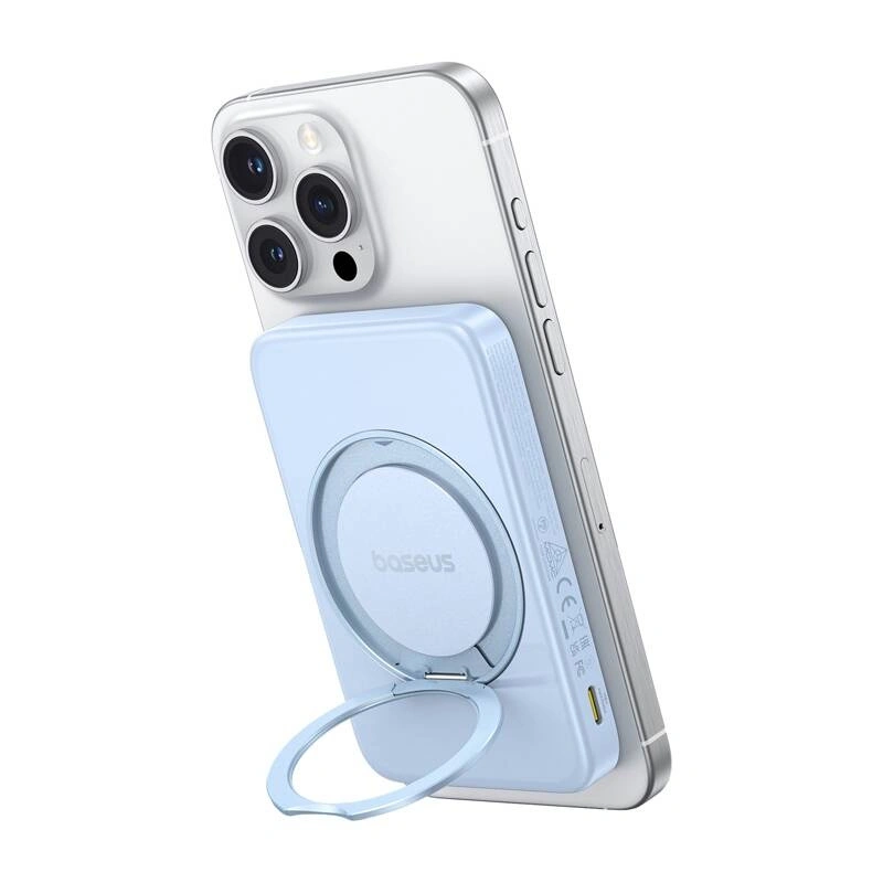 Baseus Power Bank with Stand PicoGo Qi2 5000mAh 20W (blue)