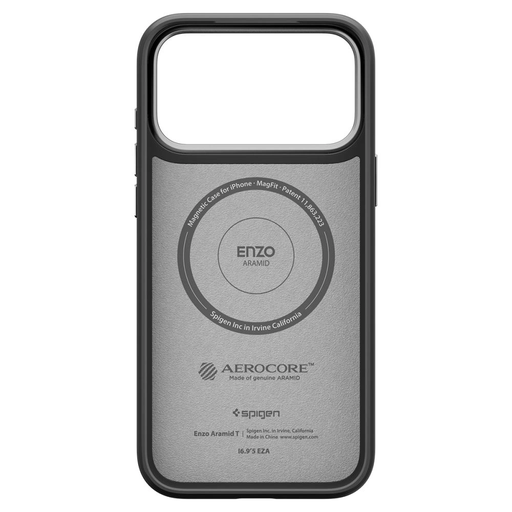 Kryt Spigen Enzo Aramid T Mag MagSafe Apple iPhone 17 Pro Black/silver