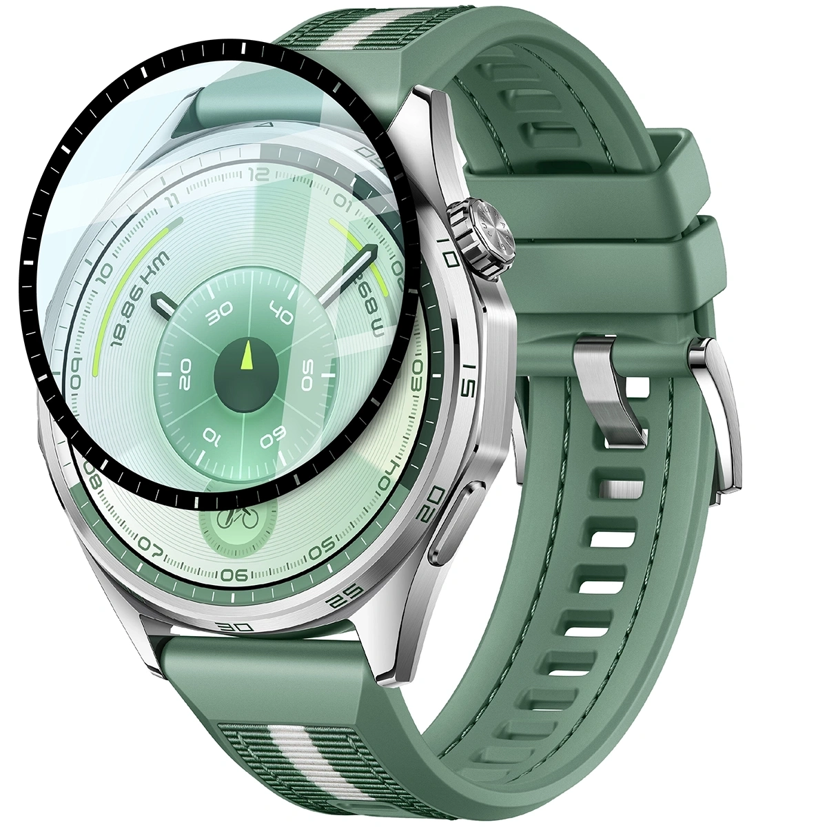 Ochranné sklo Bizon Glass Watch Edge Hybrid Huawei Watch GT6 46mm black