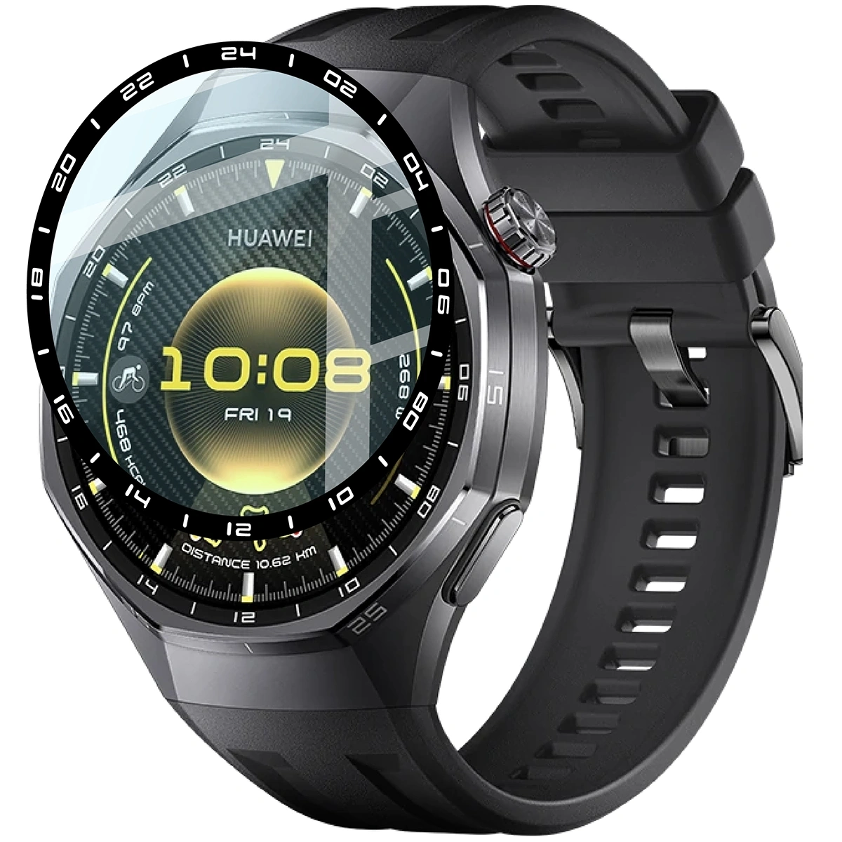 Ochranné sklo Bizon Glass Watch Edge Hybrid Huawei Watch GT6 Pro 46mm black