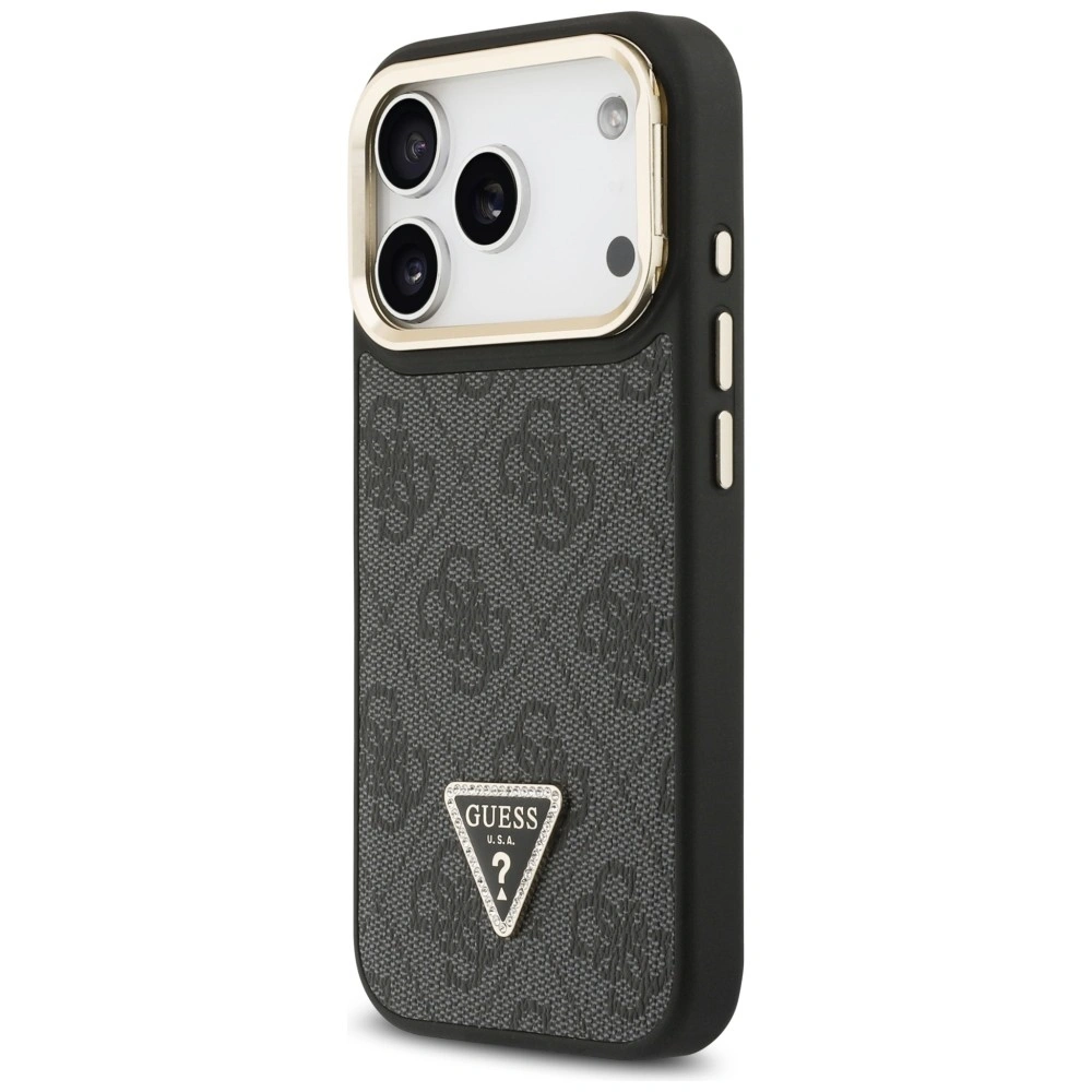 Kryt Guess 4G PU Triangle Logo & Stand Camera MagSafe Apple iPhone 17 Pro black