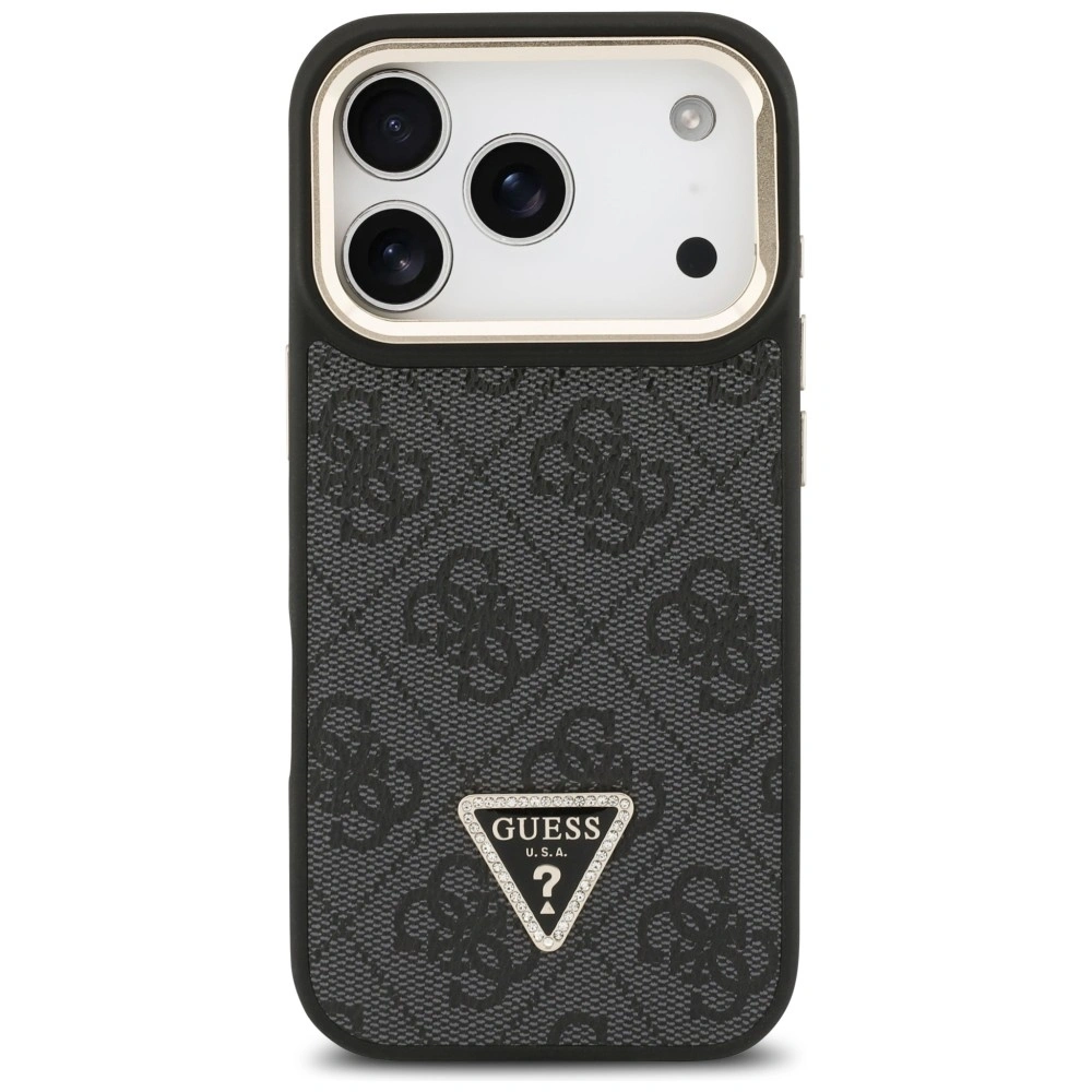 Kryt Guess 4G PU Triangle Logo & Stand Camera MagSafe Apple iPhone 17 Pro black