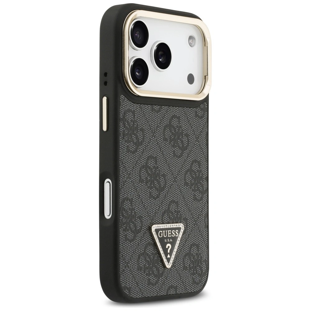 Kryt Guess 4G PU Triangle Logo & Stand Camera MagSafe Apple iPhone 17 Pro black