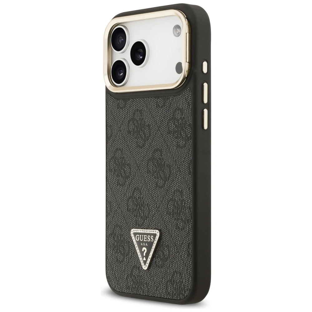 Kryt Guess 4G PU Triangle Logo & Stand Camera MagSafe Apple iPhone 17 Pro Max black
