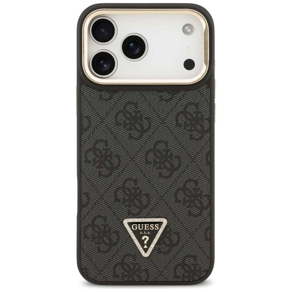 Kryt Guess 4G PU Triangle Logo & Stand Camera MagSafe Apple iPhone 17 Pro Max black