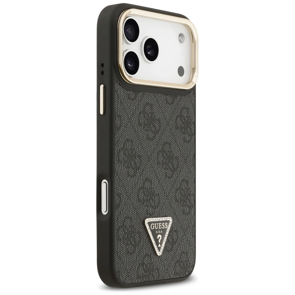 Kryt Guess 4G PU Triangle Logo & Stand Camera MagSafe Apple iPhone 17 Pro Max black