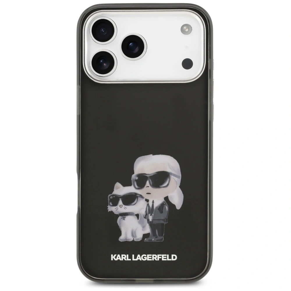 Kryt Karl Lagerfeld IML Aquarelle Karl & Choupette & Logo MagSafe Apple iPhone 17 Pro black