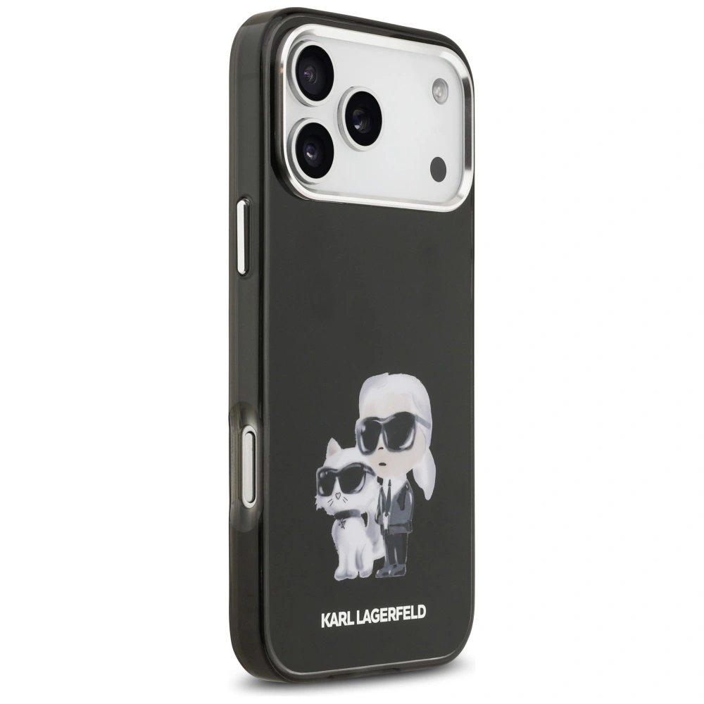 Kryt Karl Lagerfeld IML Aquarelle Karl & Choupette & Logo MagSafe Apple iPhone 17 Pro black