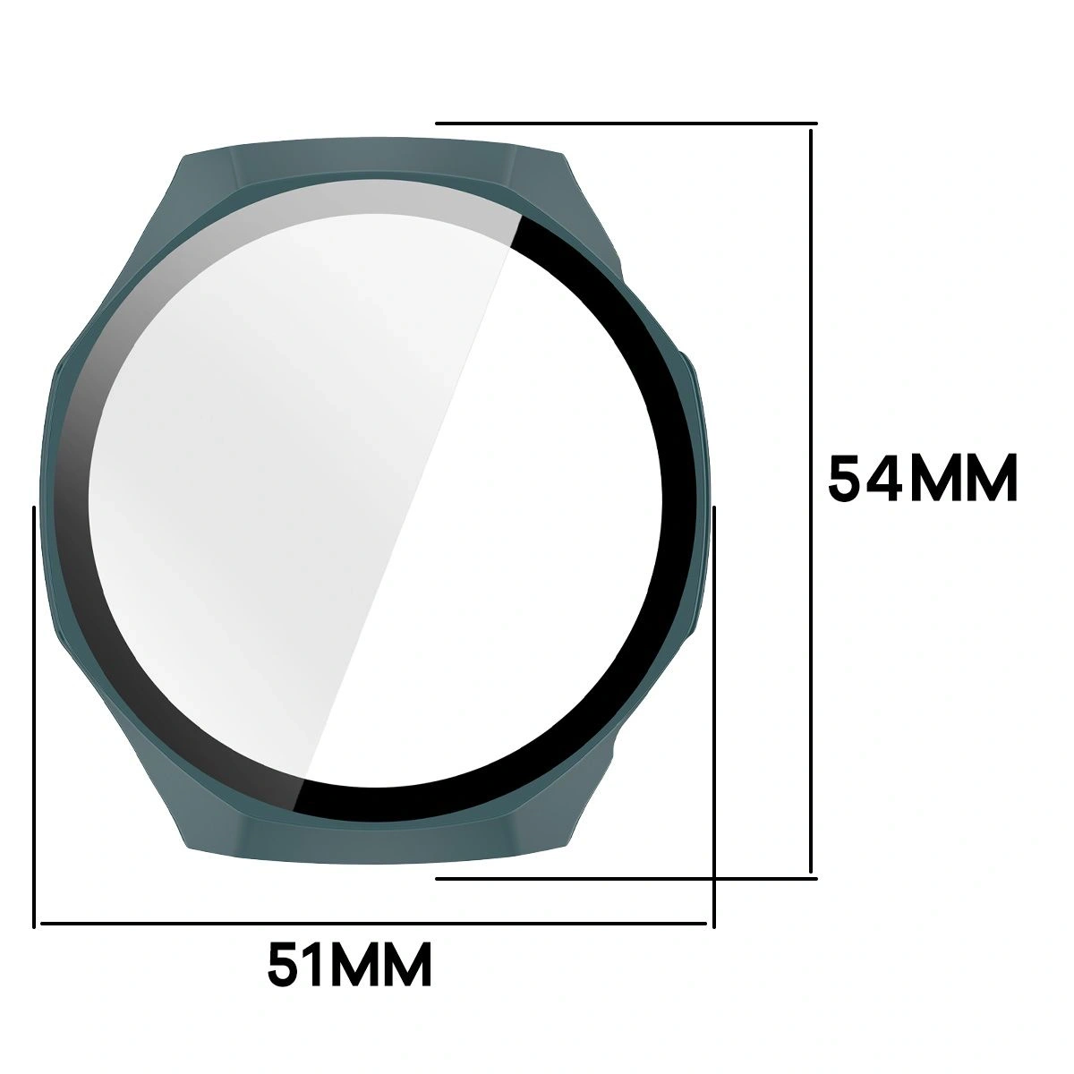 Kryt Bizon Case+Glass Watch Huawei Watch GT6 Pro 46mm green