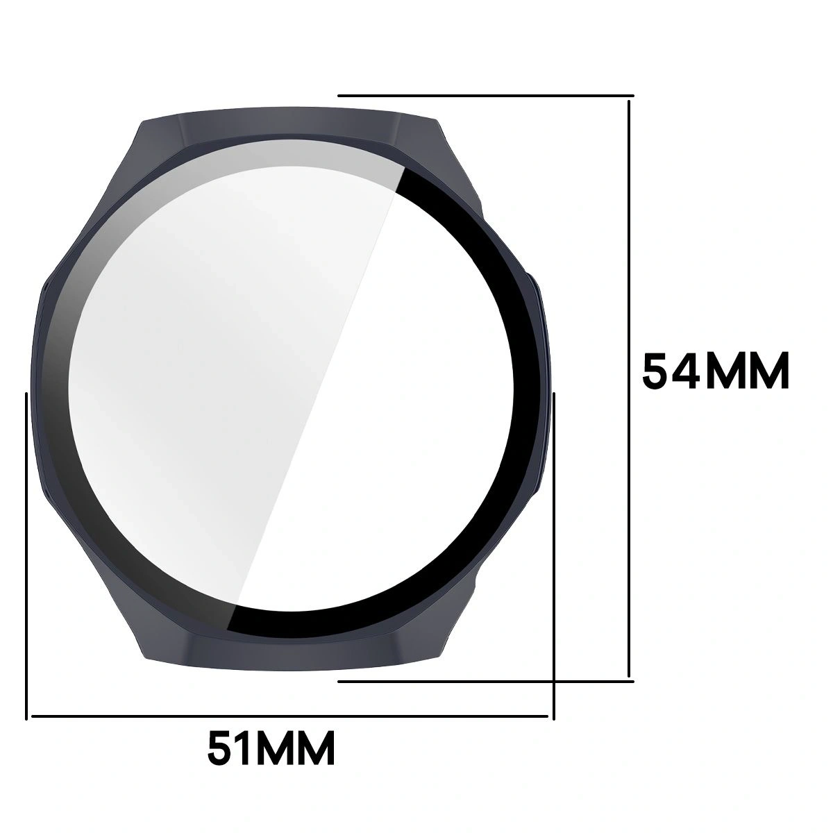 Kryt Bizon Case+Glass Watch Huawei Watch GT6 Pro 46mm blue