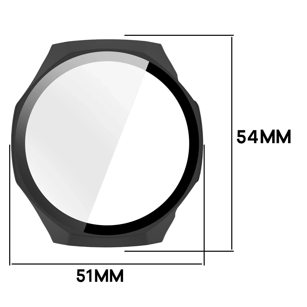 Kryt Bizon Case+Glass Watch Huawei Watch GT6 Pro 46mm matte black