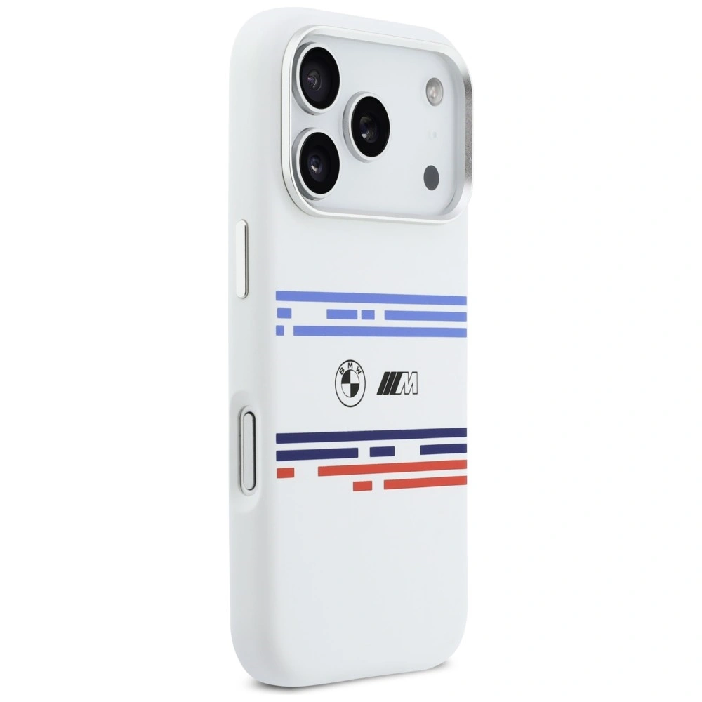 Kryt BMW M Silicon Horizontal Line MagSafe Apple iPhone 17 Pro white