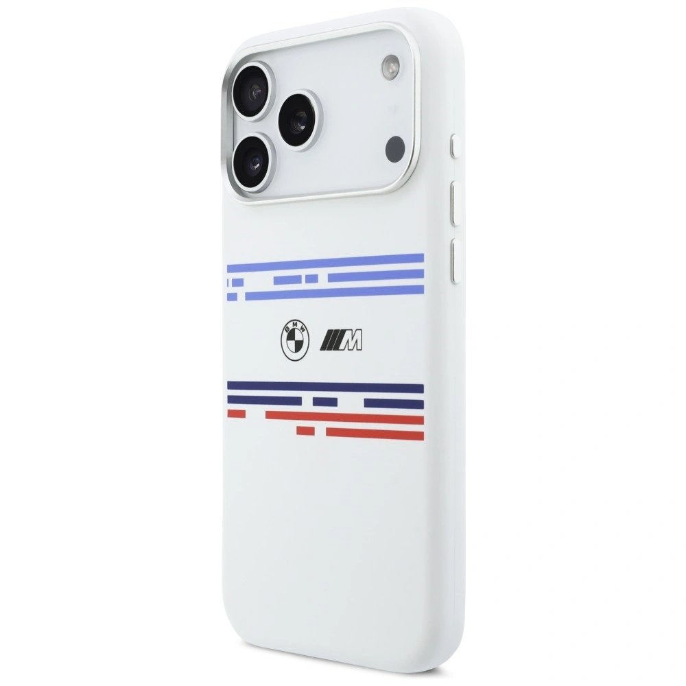 Kryt BMW M Silicon Horizontal Line MagSafe Apple iPhone 17 Pro Max white