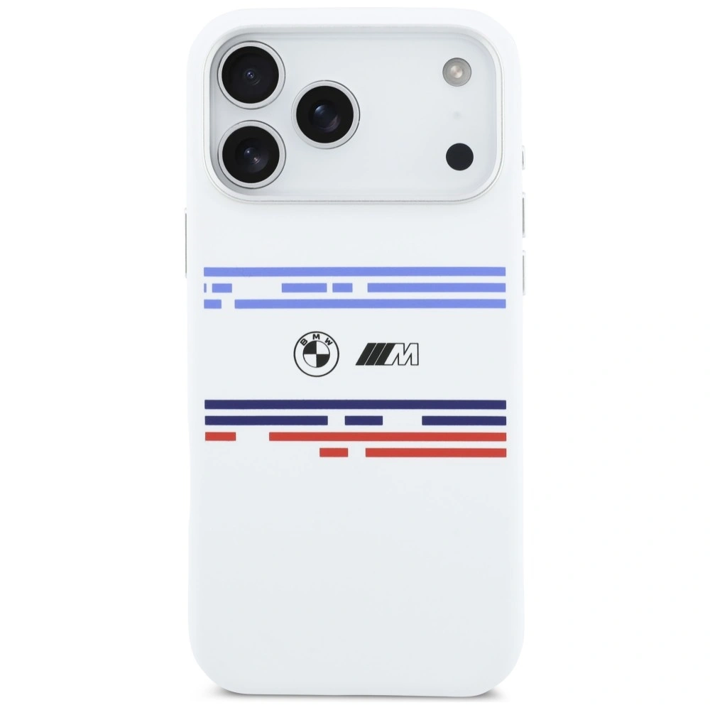 Kryt BMW M Silicon Horizontal Line MagSafe Apple iPhone 17 Pro Max white