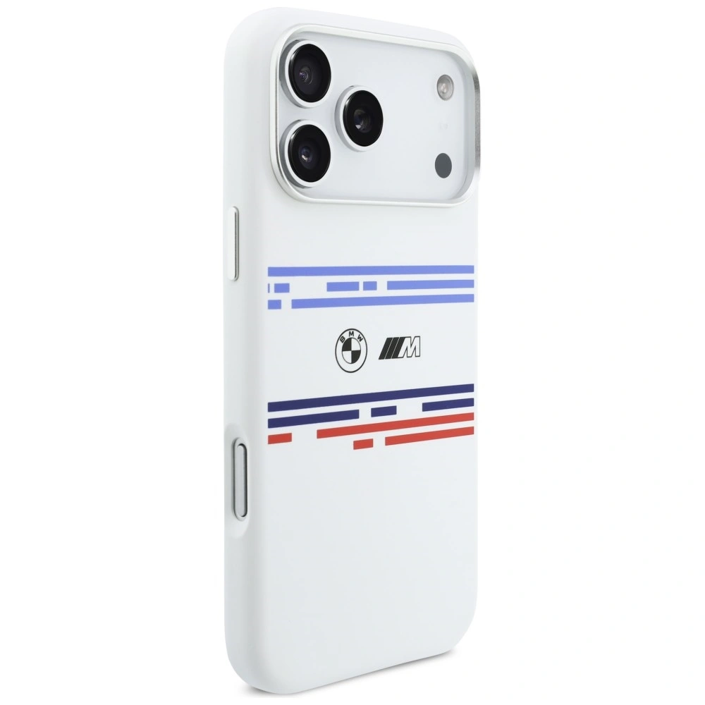 Kryt BMW M Silicon Horizontal Line MagSafe Apple iPhone 17 Pro Max white