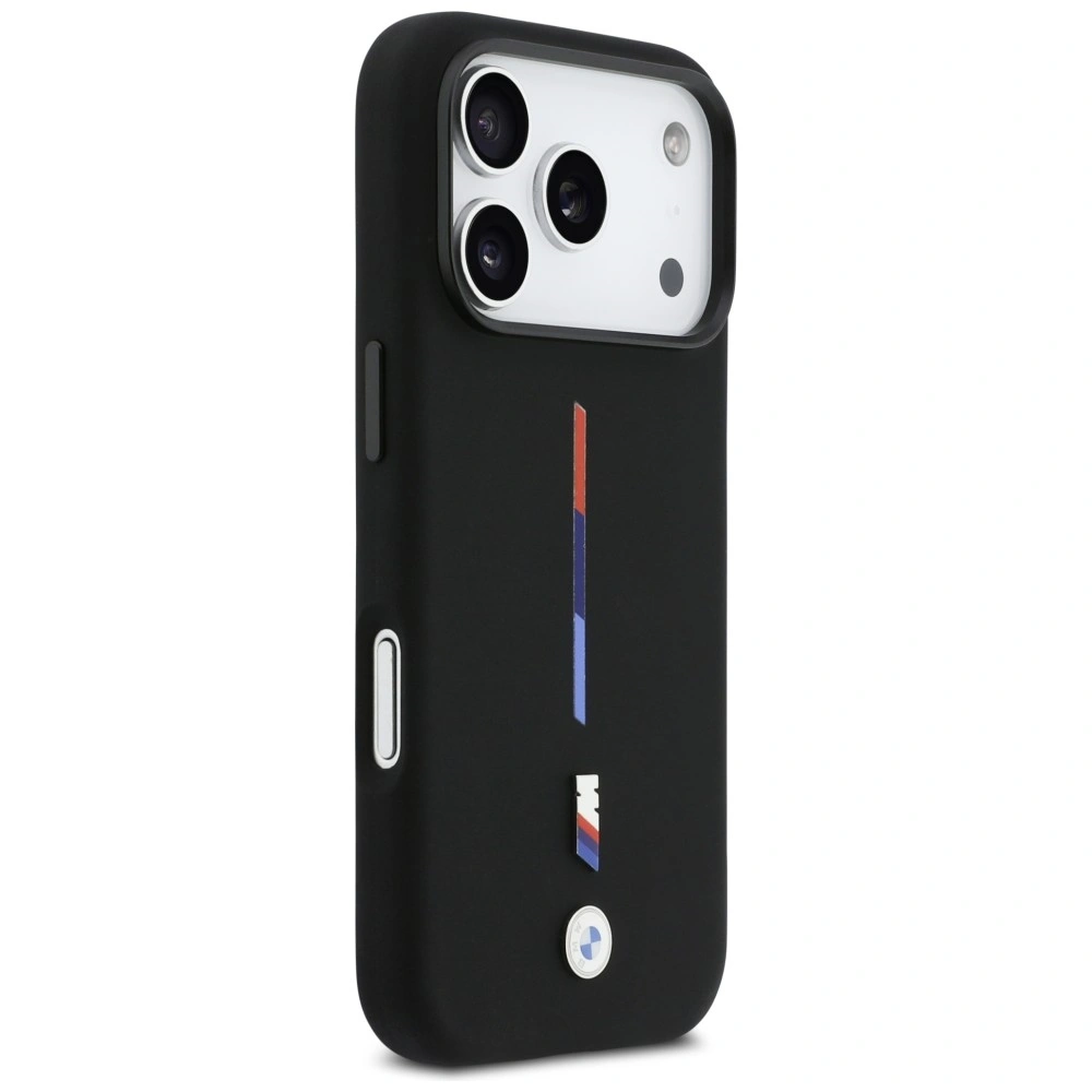 Kryt BMW M Silicon Tricolor Line MagSafe do Apple iPhone 17 Pro black
