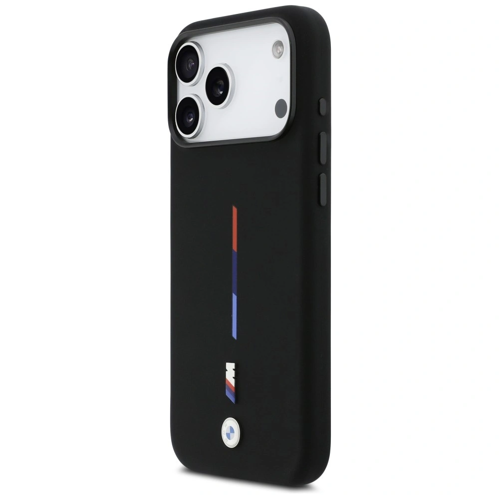 Kryt BMW M Silicon Tricolor Line MagSafe do Apple iPhone 17 Pro Max black