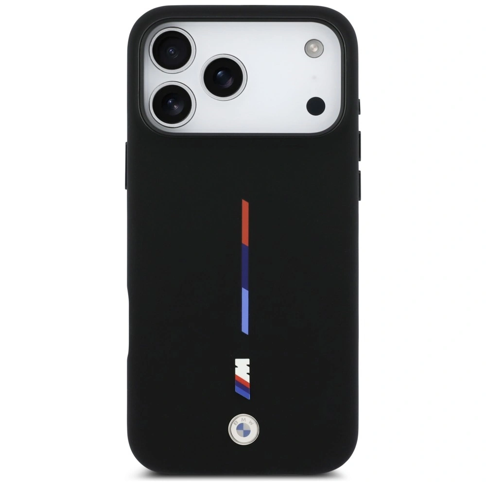 Kryt BMW M Silicon Tricolor Line MagSafe do Apple iPhone 17 Pro Max black