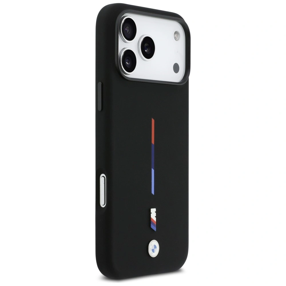 Kryt BMW M Silicon Tricolor Line MagSafe do Apple iPhone 17 Pro Max black