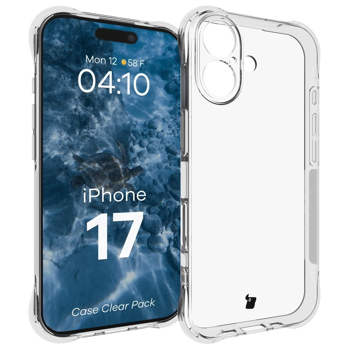 Kryt Bizon Case Clear Pack case + 2x tempered glass Apple iPhone 17