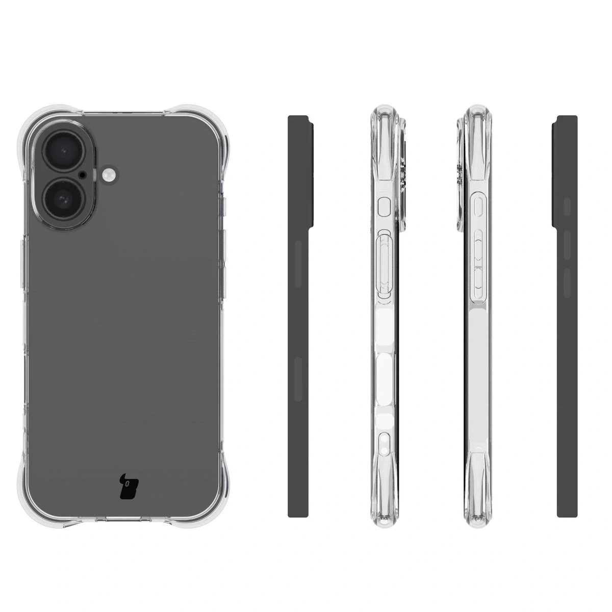 Kryt Bizon Case Clear Pack case + 2x tempered glass Apple iPhone 17