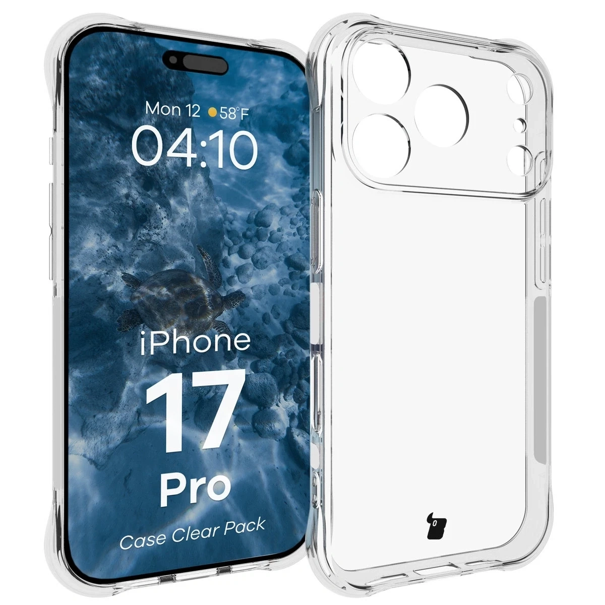 Kryt Bizon Case Clear Pack case + 2x tempered glass Apple iPhone 17 Pro