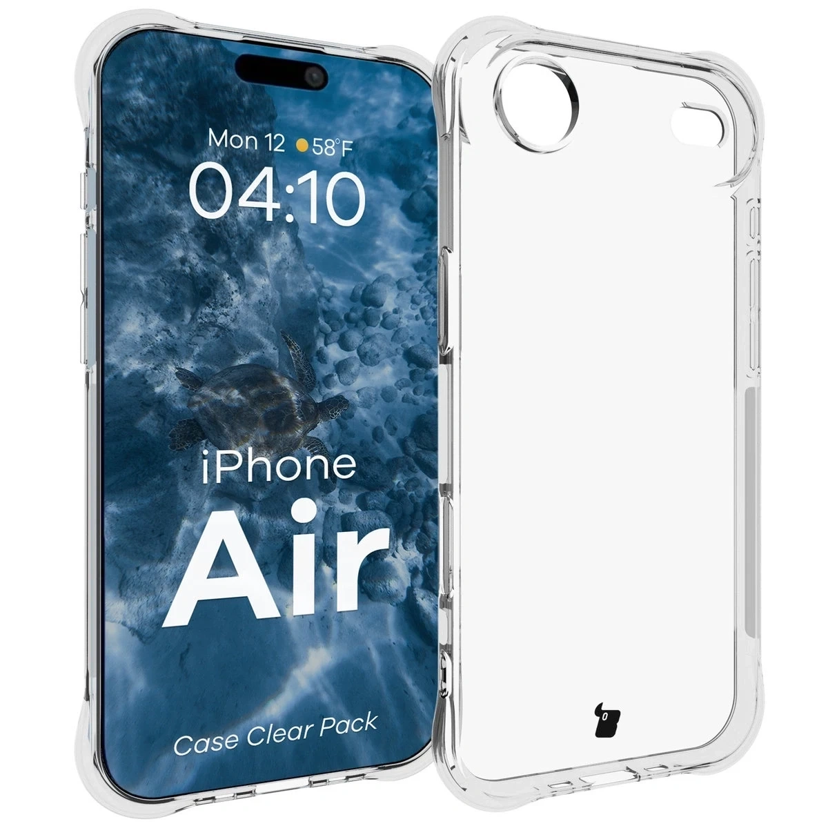 Kryt Bizon Case Clear Pack case + 2x tempered glass Apple iPhone Air