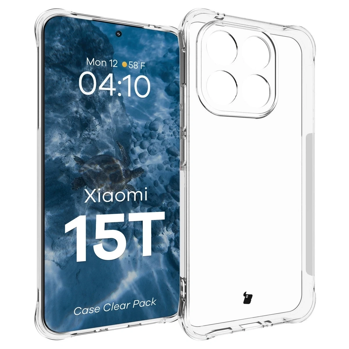 Kryt Bizon Case Clear Pack case + 2x tempered glass Xiaomi 15T
